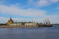 Вид на Нижегородский порт