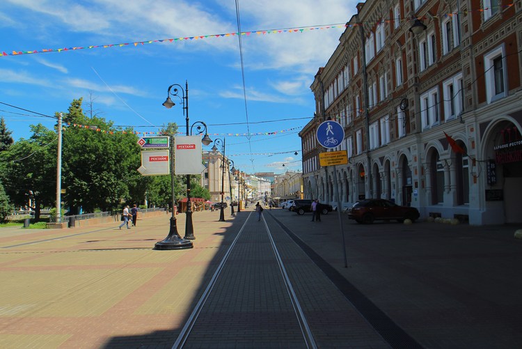 Улица Рождественская в Нижнем Новгороде